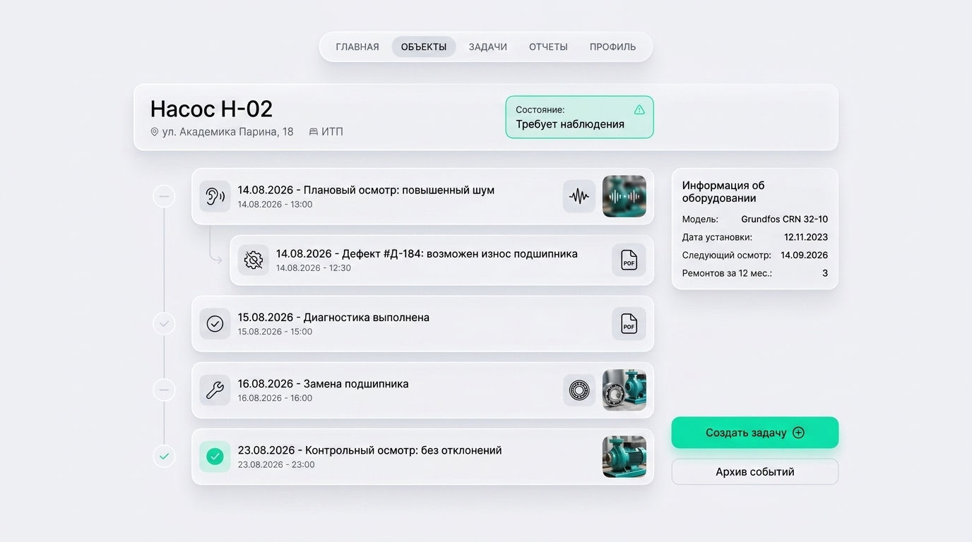 Результат: единая история объекта