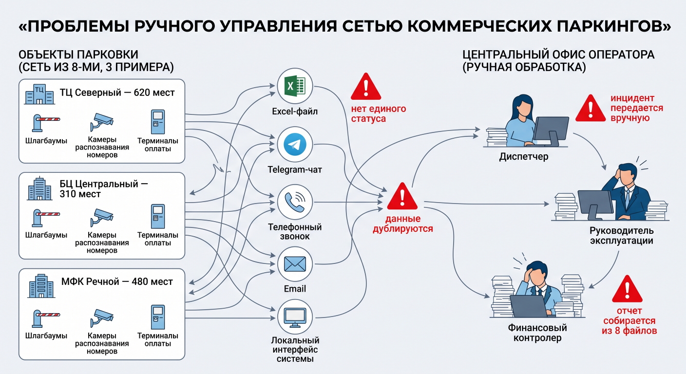 Ручные каналы сети: Excel, Telegram и разрозненные отчёты