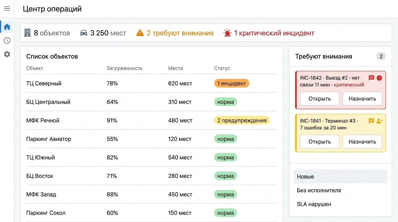 Операционный центр: очередь исключений по сети